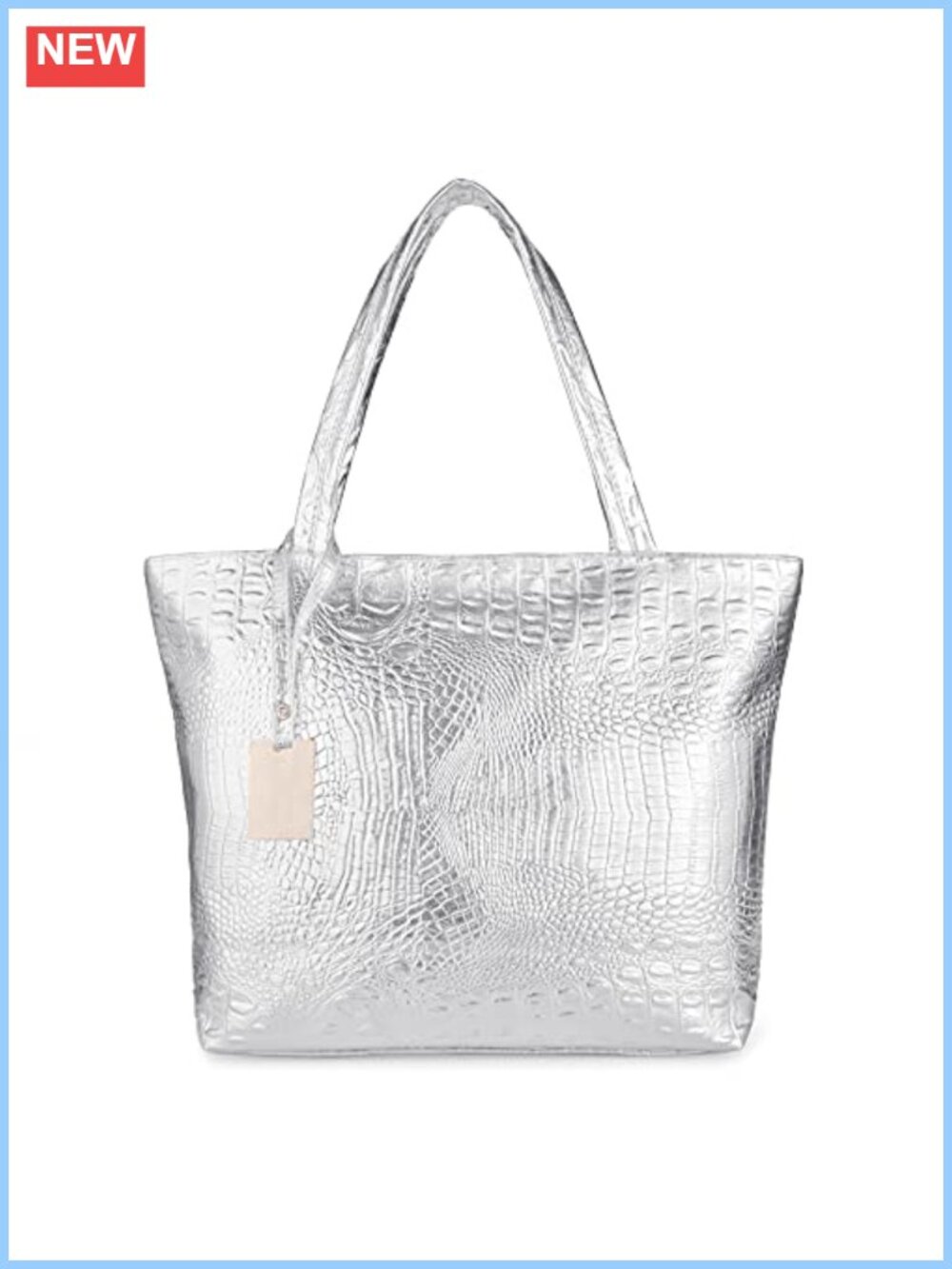 Crocodile Satchel Large Shoulder Tote Bag Purse Handbag for Women